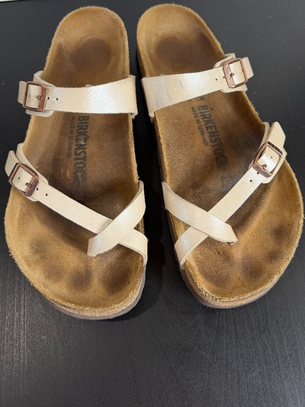 Birkenstock Mayari Sandals Graceful Pearl White Size 40